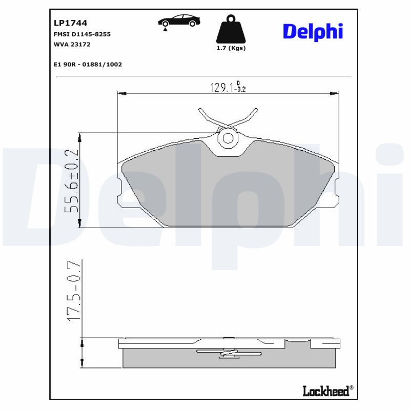 Remblokset Delphi Diesel LP1744