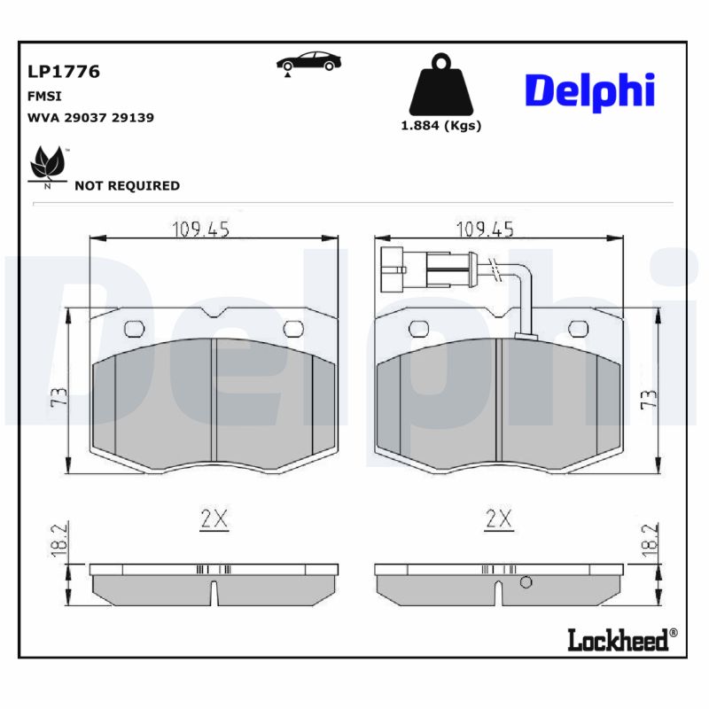 Remblokset Delphi Diesel LP1776