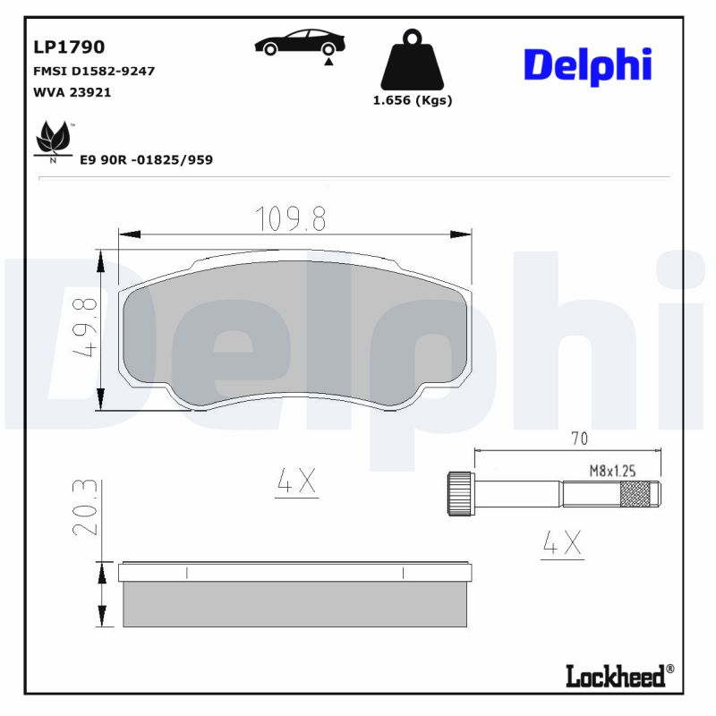 Delphi Diesel Remblokset LP1790