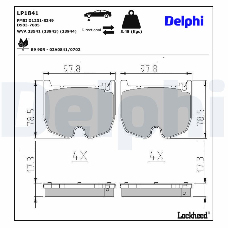 Remblokset Delphi Diesel LP1841