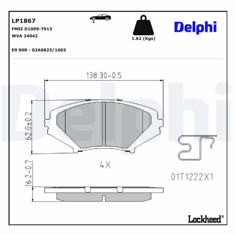 Delphi Diesel Remblokset LP1867