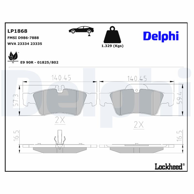 Delphi Diesel Remblokset LP1868