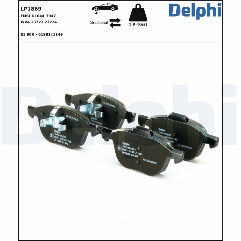 Delphi Diesel Remblokset LP1869