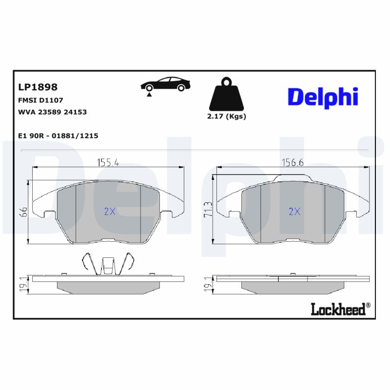 Delphi Diesel Remblokset LP1898
