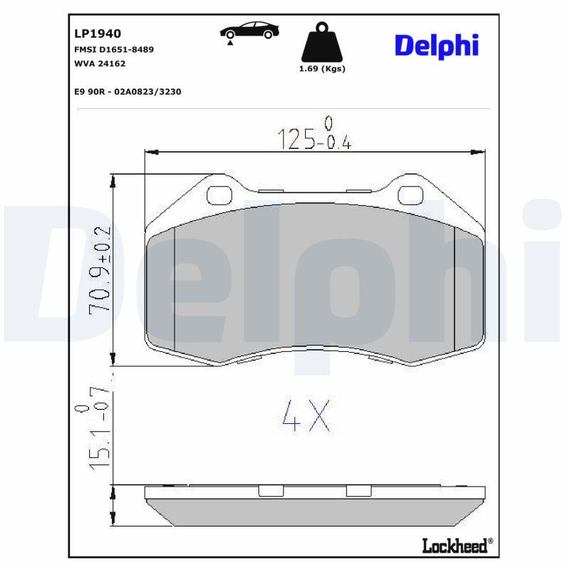 Remblokset Delphi Diesel LP1940