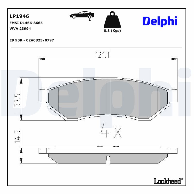 Remblokset Delphi Diesel LP1946