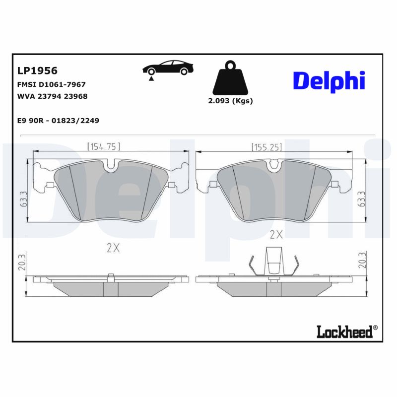 Delphi Diesel Remblokset LP1956