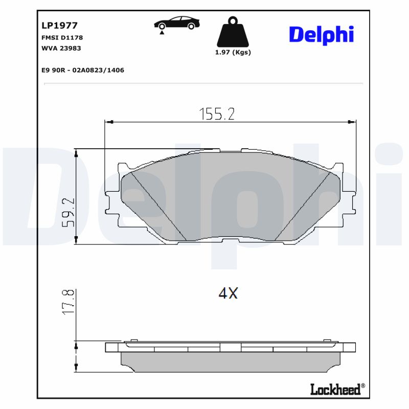 Delphi Diesel Remblokset LP1977