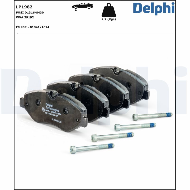 Delphi Diesel Remblokset LP1982