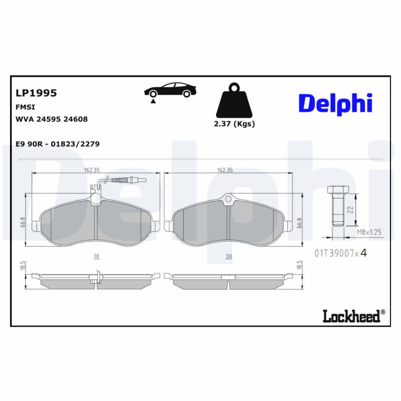 Delphi Diesel Remblokset LP1995