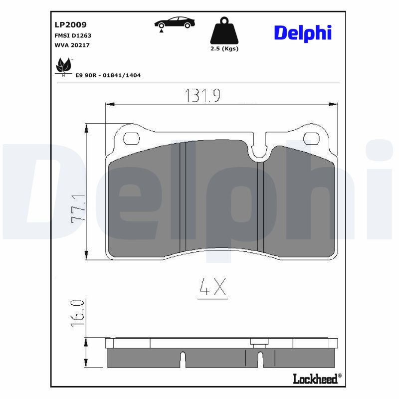 Delphi Diesel Remblokset LP2009