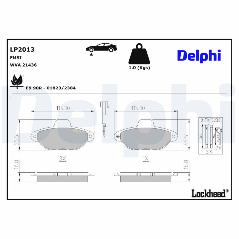 Remblokset Delphi Diesel LP2013