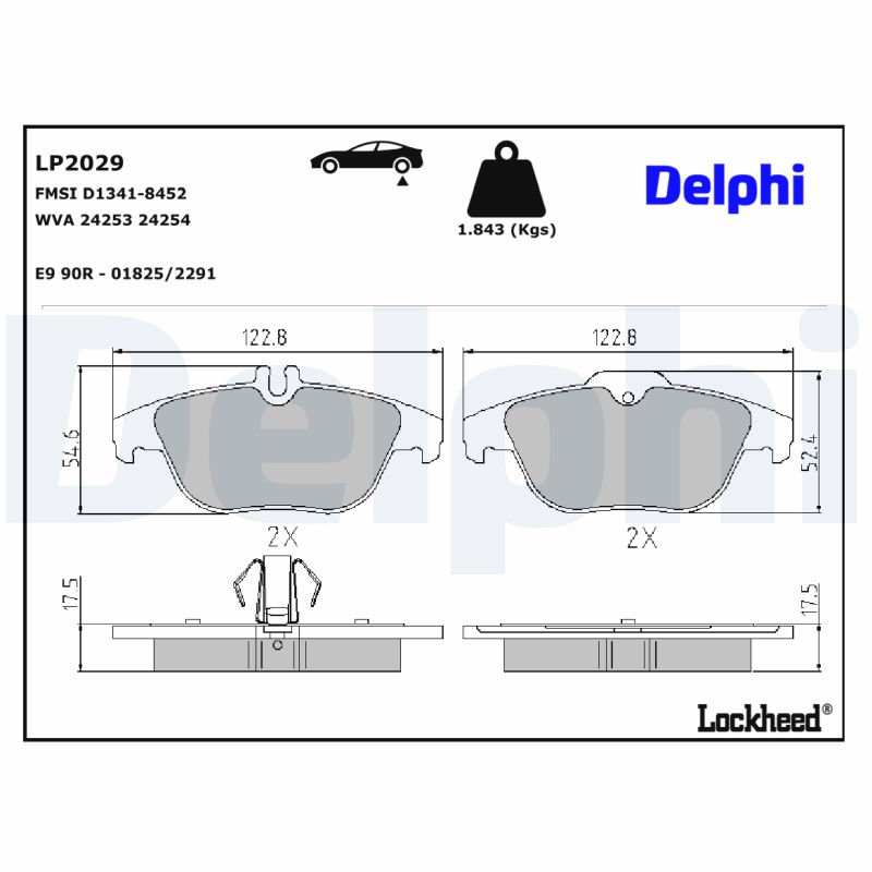 Delphi Diesel Remblokset LP2029