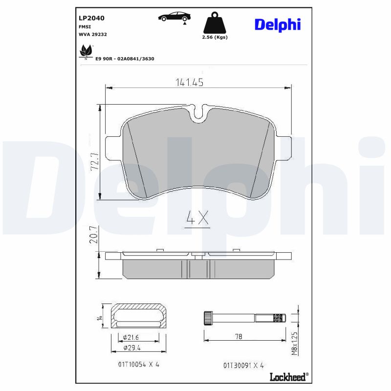 Delphi Diesel Remblokset LP2040