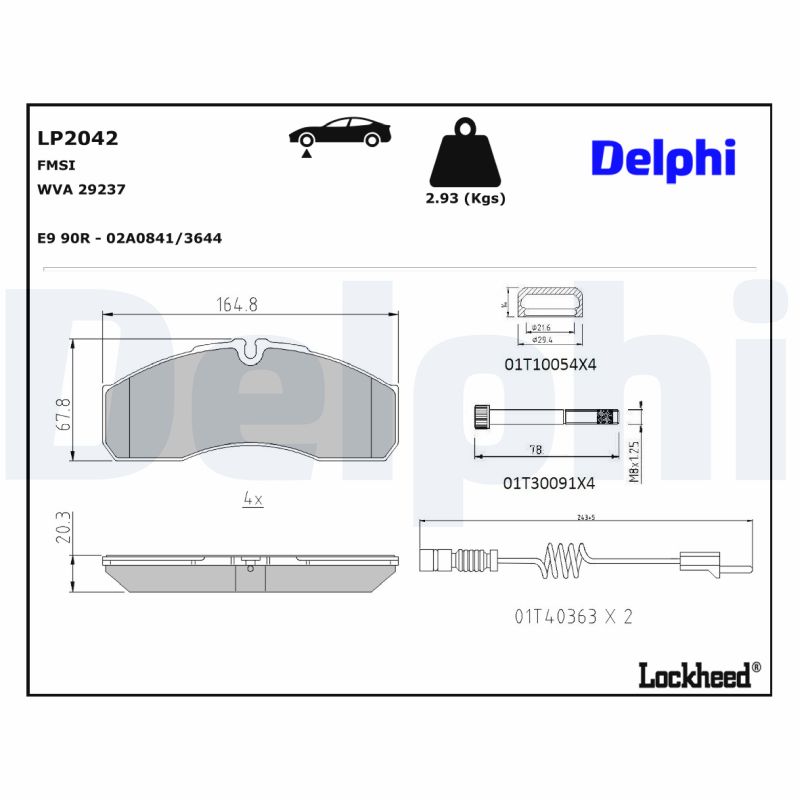 Delphi Diesel Remblokset LP2042
