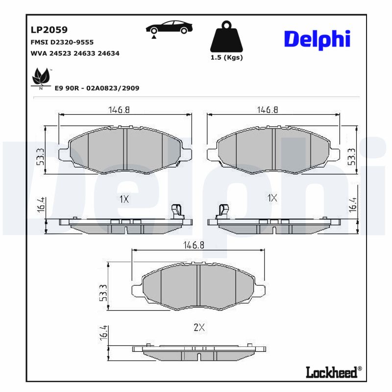 Delphi Diesel Remblokset LP2059