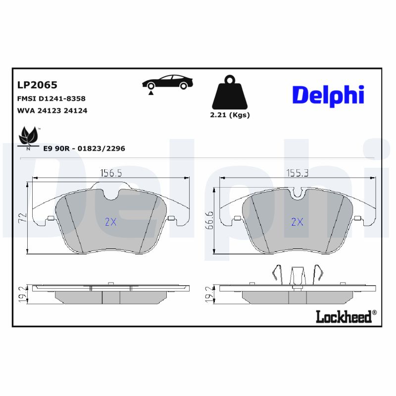 Delphi Diesel Remblokset LP2065