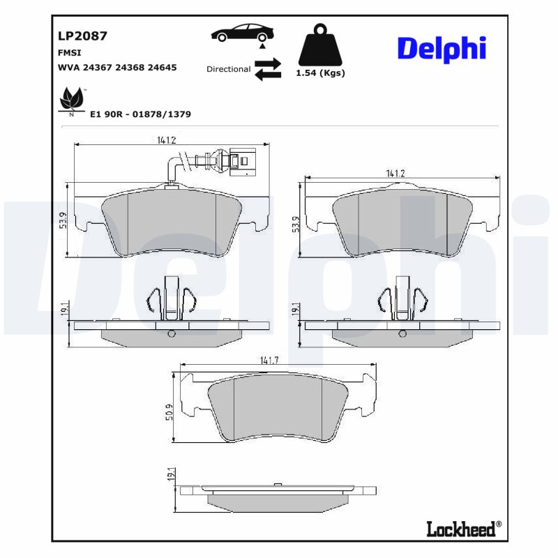 Delphi Diesel Remblokset LP2087