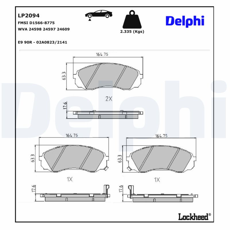 Delphi Diesel Remblokset LP2094