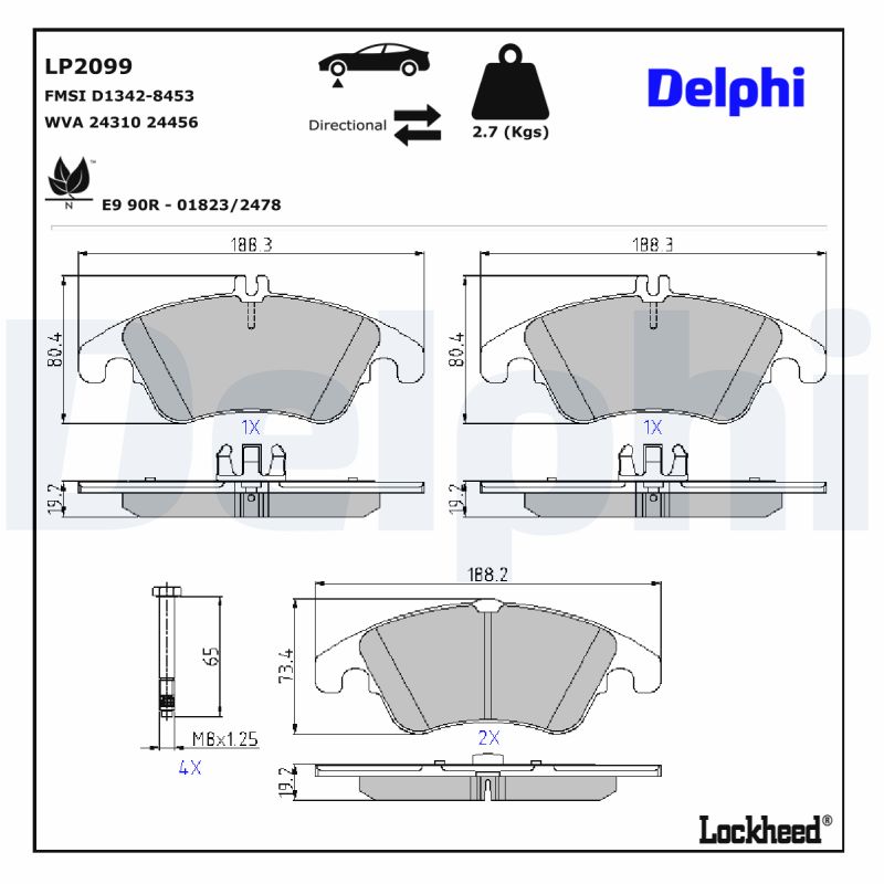 Delphi Diesel Remblokset LP2099