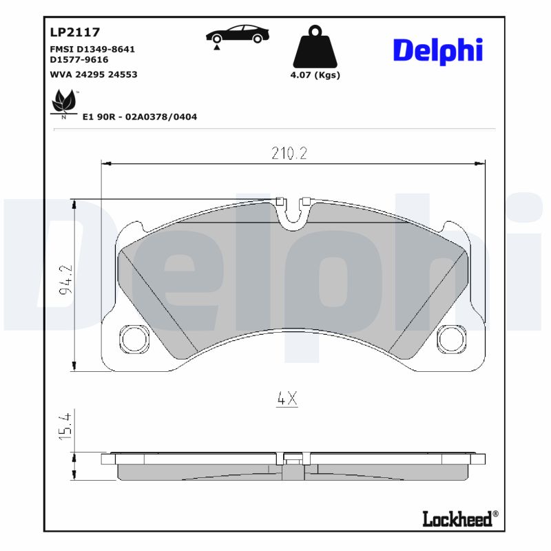 Delphi Diesel Remblokset LP2117