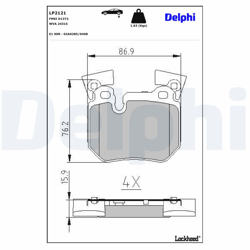 Delphi Diesel Remblokset LP2121
