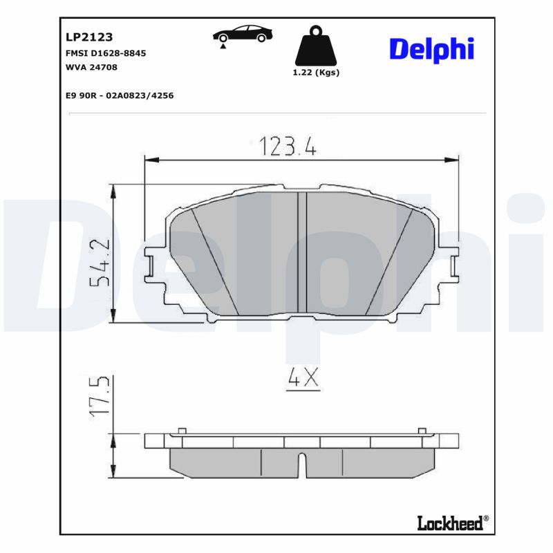 Delphi Diesel Remblokset LP2123