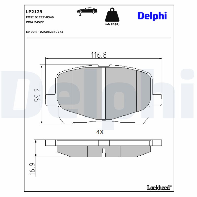 Delphi Diesel Remblokset LP2129