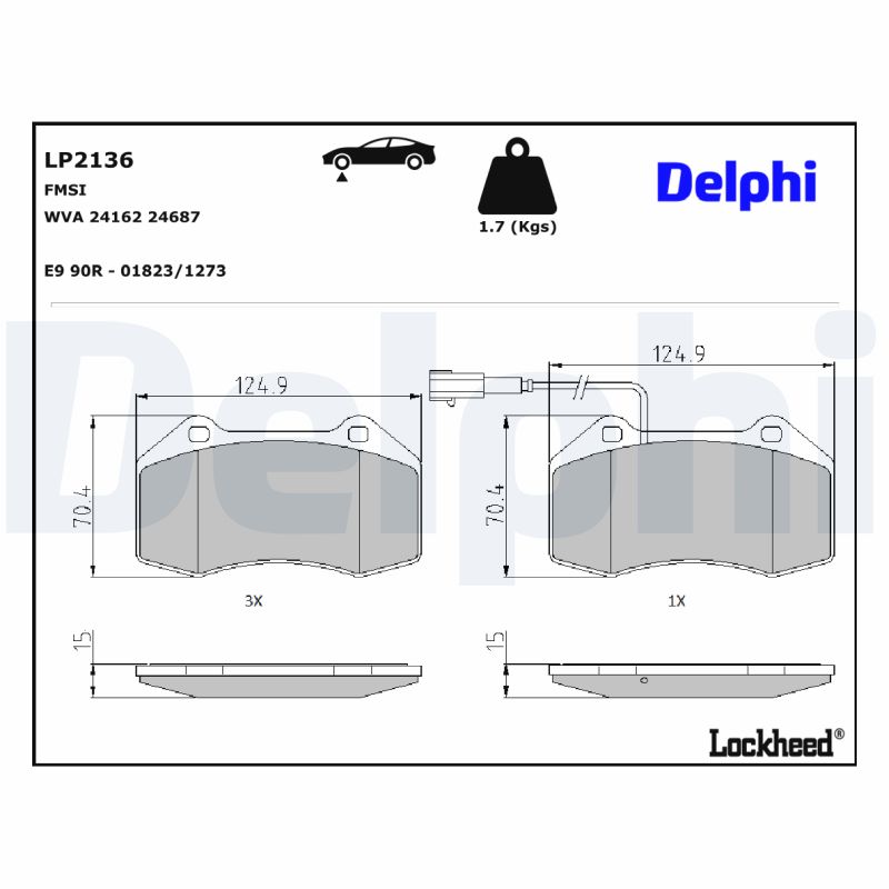 Delphi Diesel Remblokset LP2136