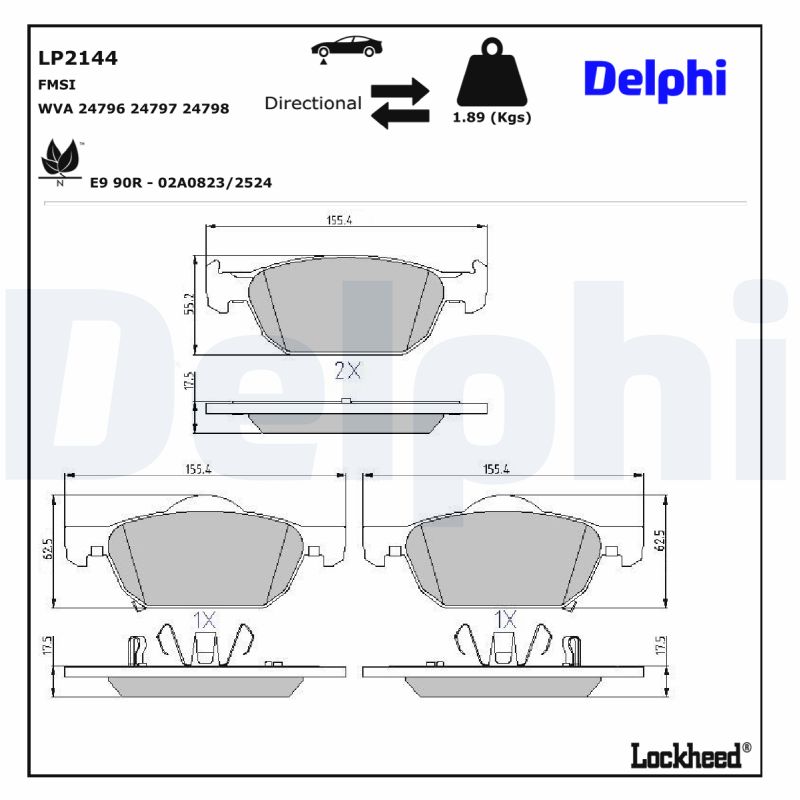 Delphi Diesel Remblokset LP2144