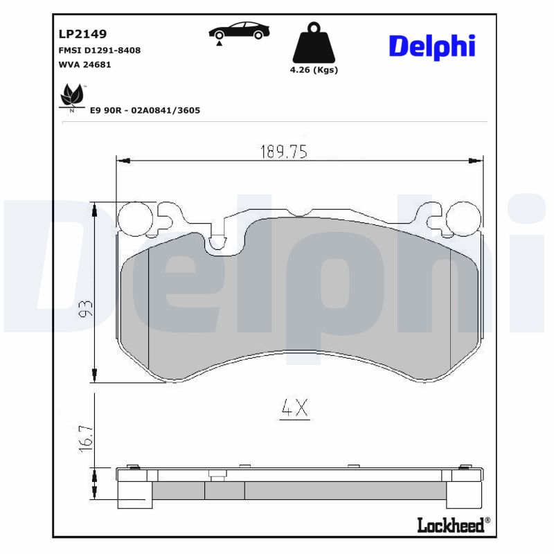 Remblokset Delphi Diesel LP2149