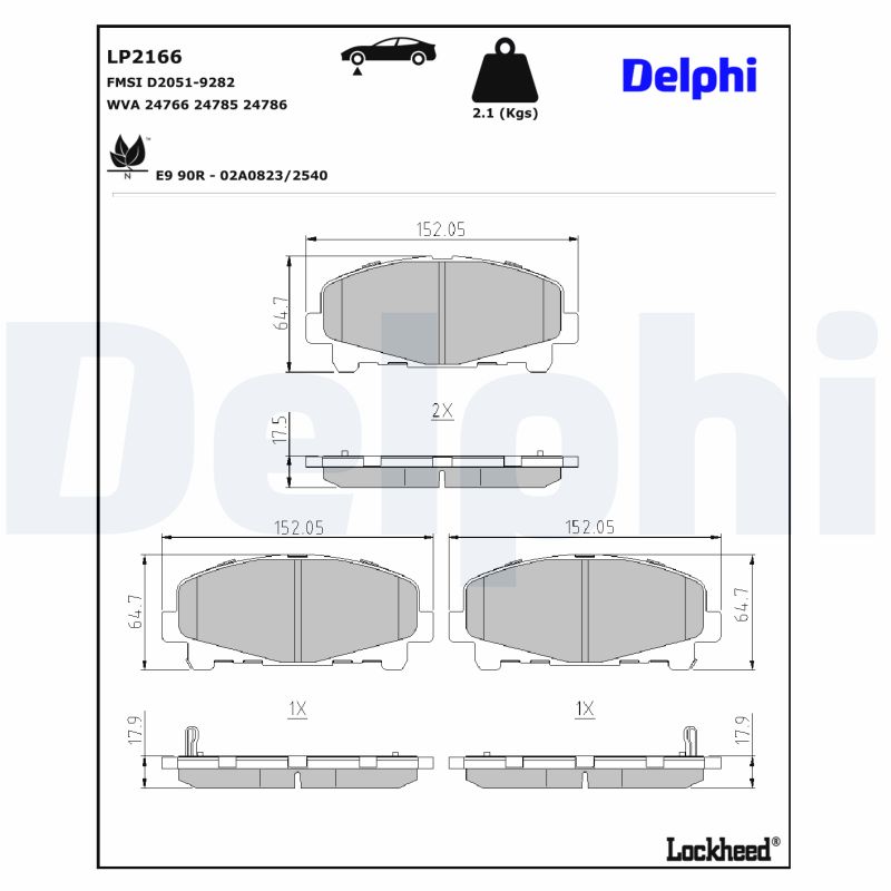 Delphi Diesel Remblokset LP2166