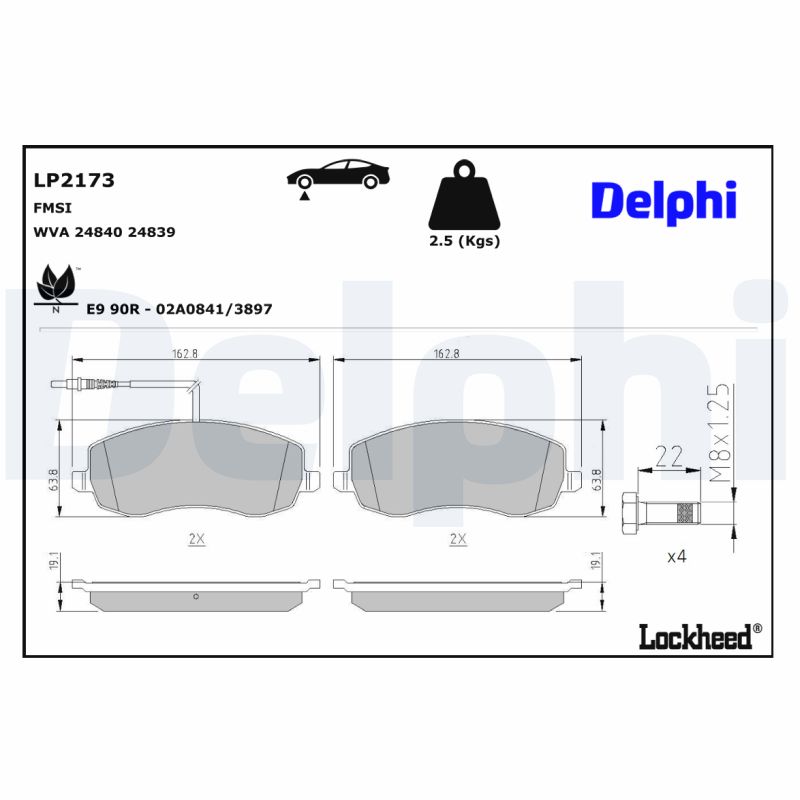 Delphi Diesel Remblokset LP2173