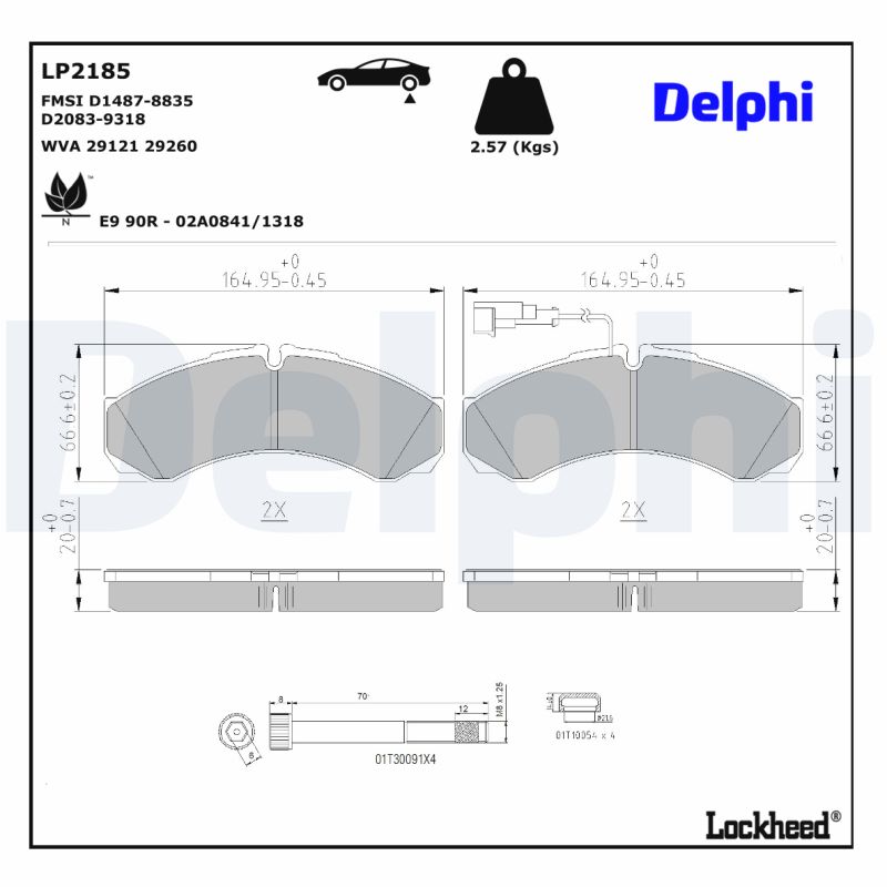 Delphi Diesel Remblokset LP2185