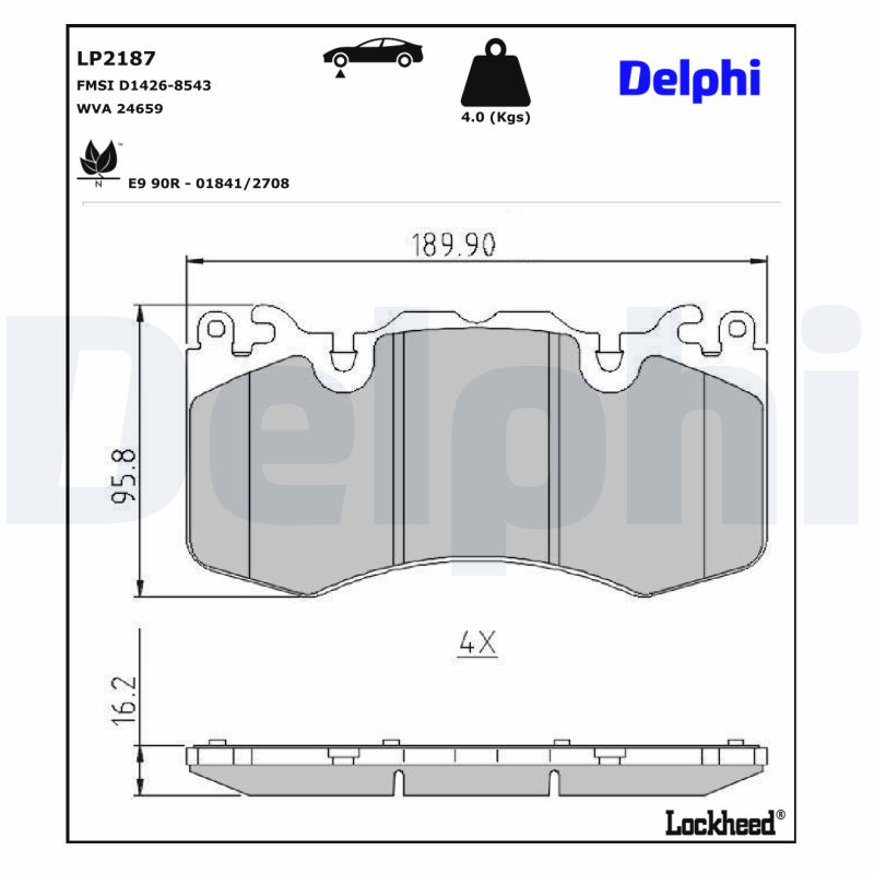 Delphi Diesel Remblokset LP2187