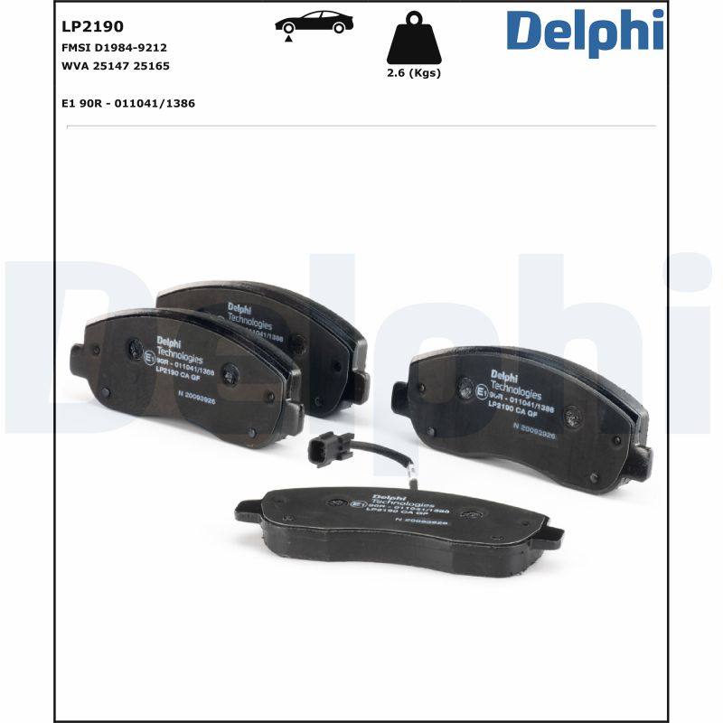 Delphi Diesel Remblokset LP2190
