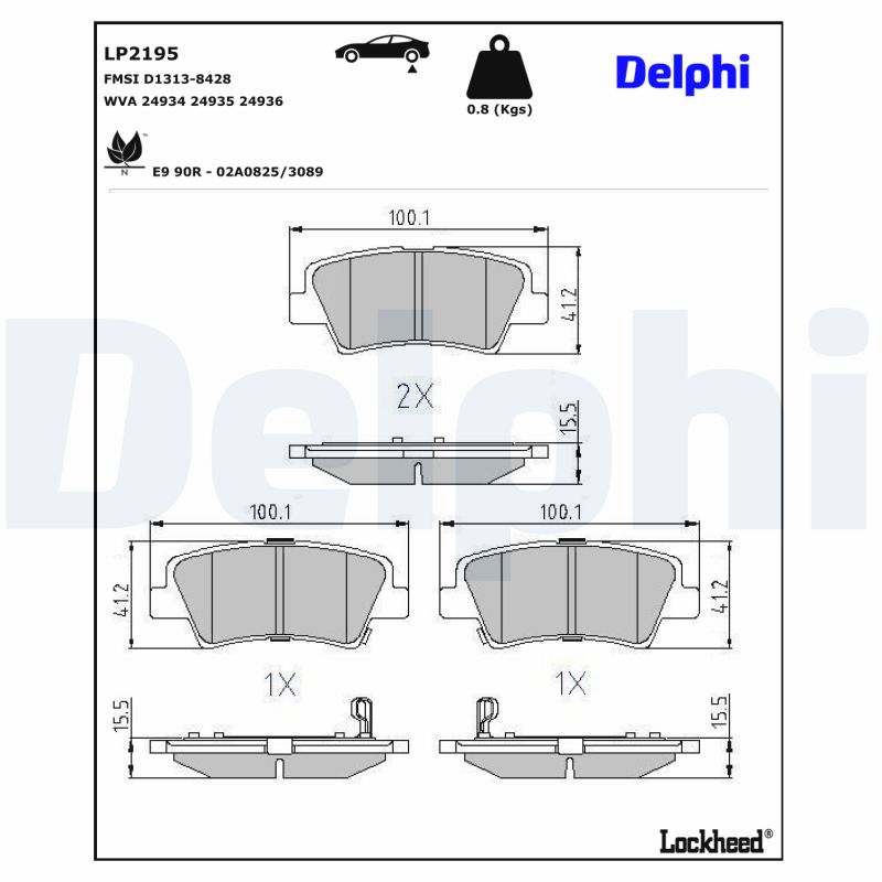Delphi Diesel Remblokset LP2195