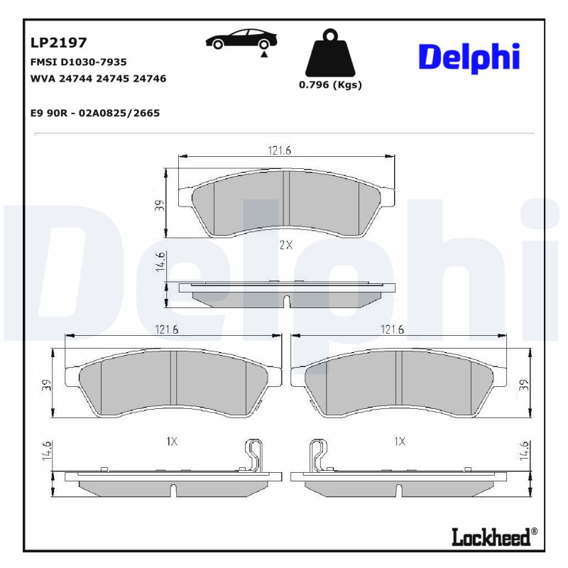 Delphi Diesel Remblokset LP2197