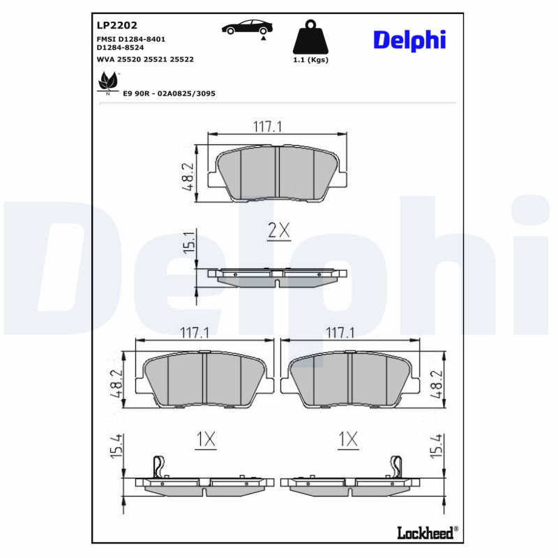 Delphi Diesel Remblokset LP2202