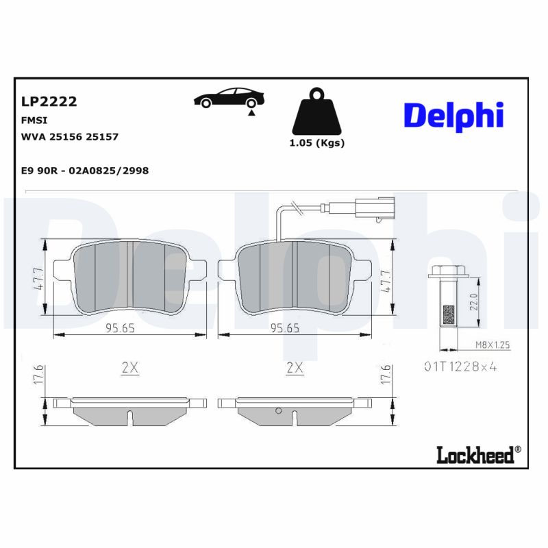 Delphi Diesel Remblokset LP2222