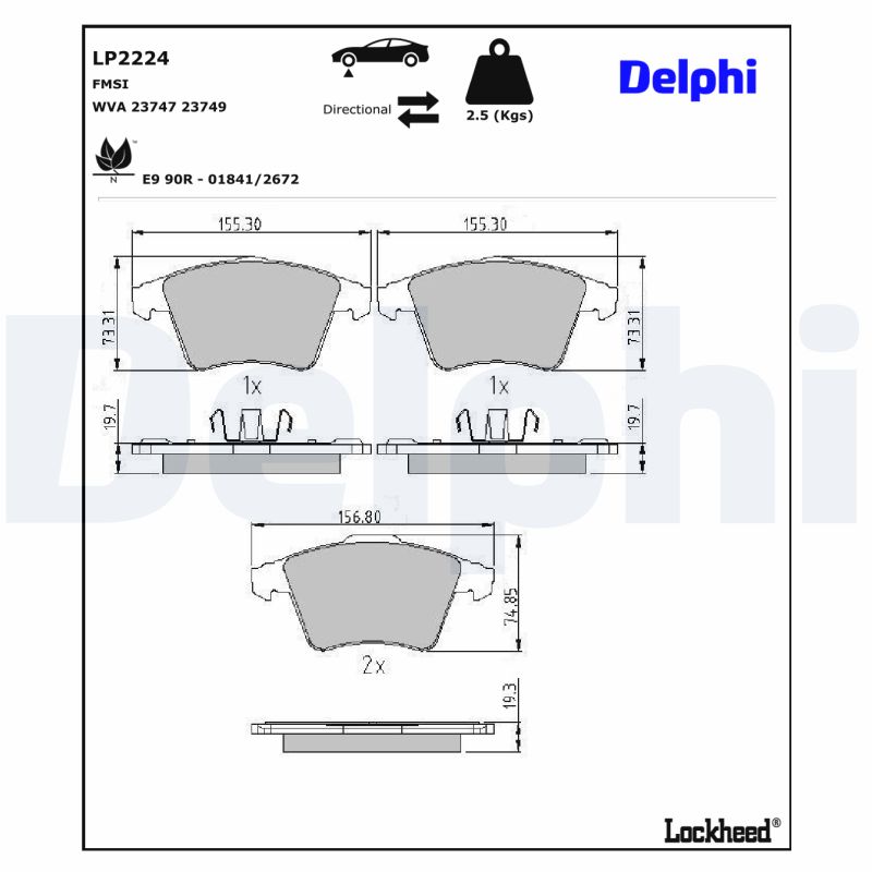 Remblokset Delphi Diesel LP2224
