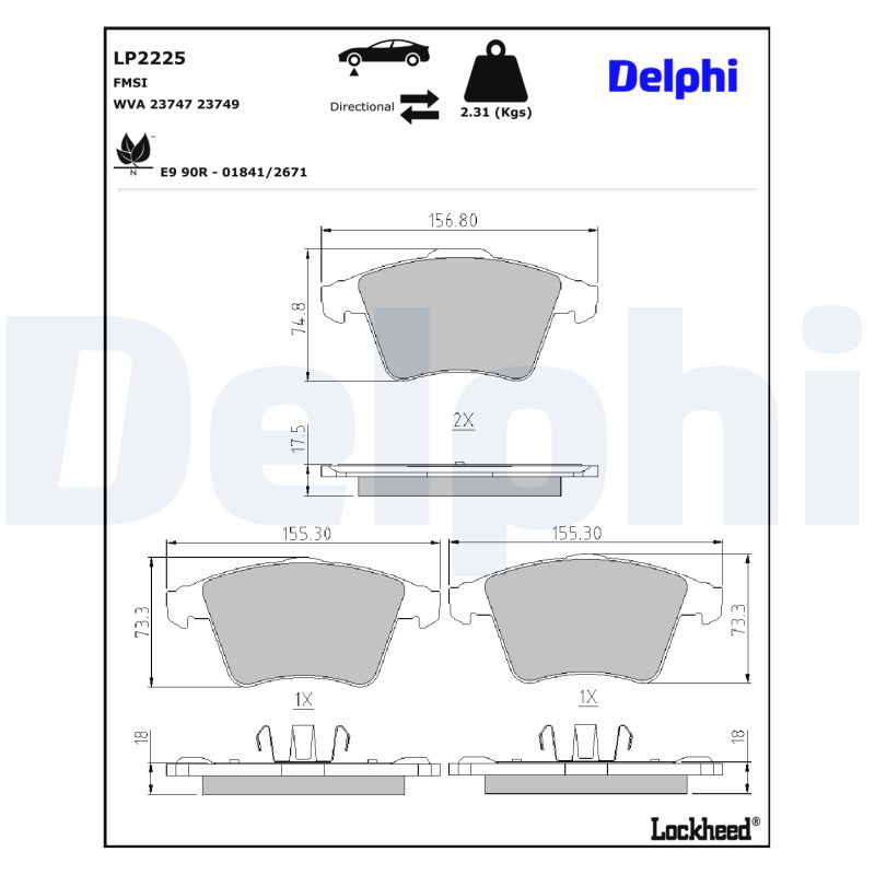 Delphi Diesel Remblokset LP2225