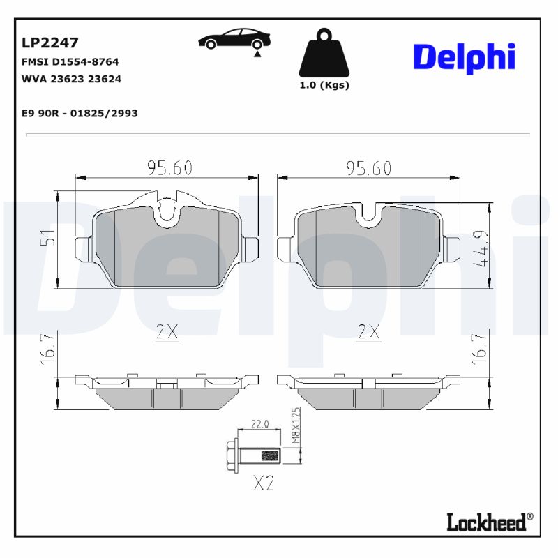 Delphi Diesel Remblokset LP2247