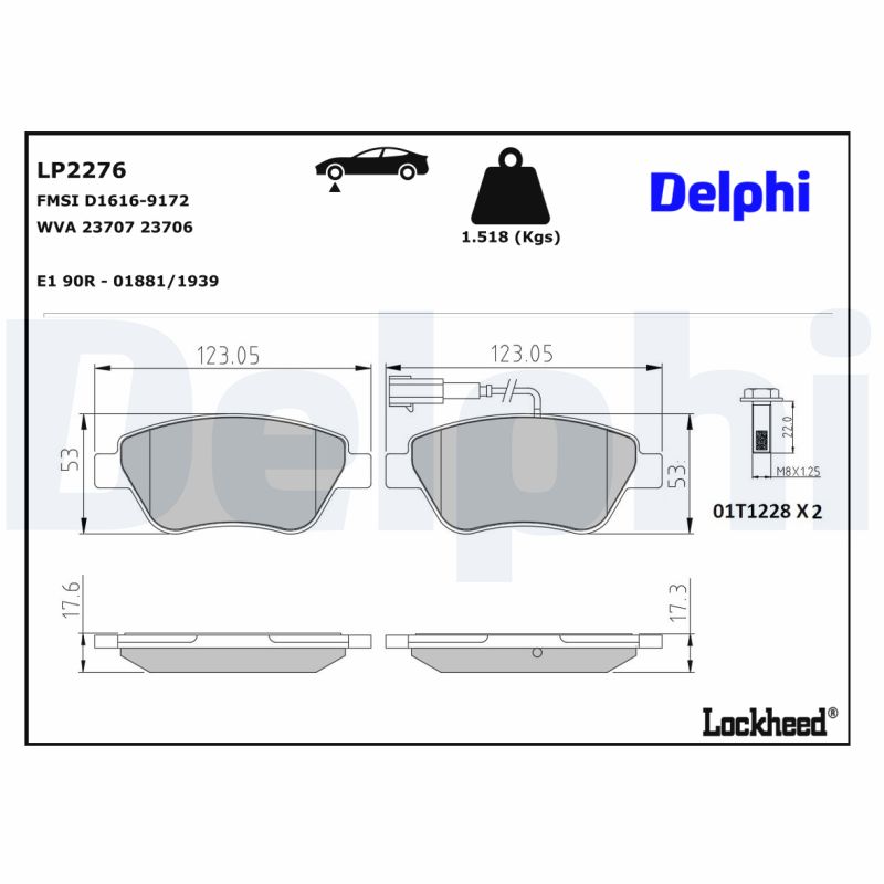 Delphi Diesel Remblokset LP2276