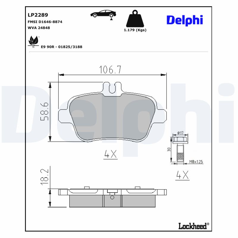 Delphi Diesel Remblokset LP2289