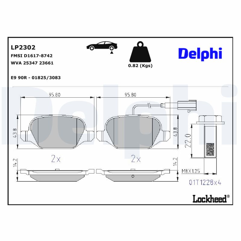 Delphi Diesel Remblokset LP2302
