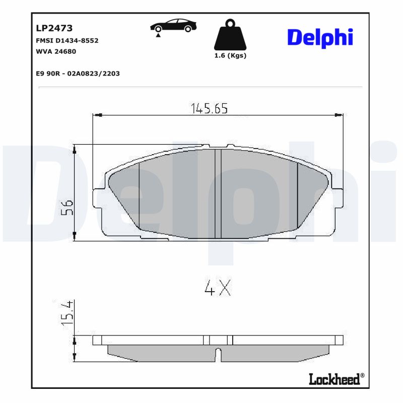 Delphi Diesel Remblokset LP2473