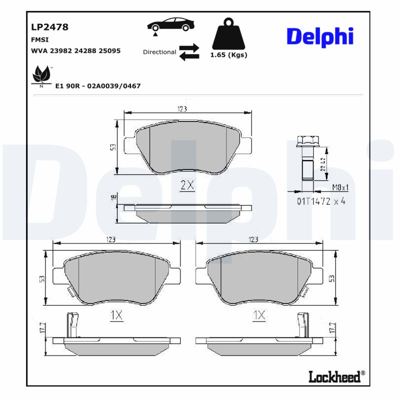 Delphi Diesel Remblokset LP2478