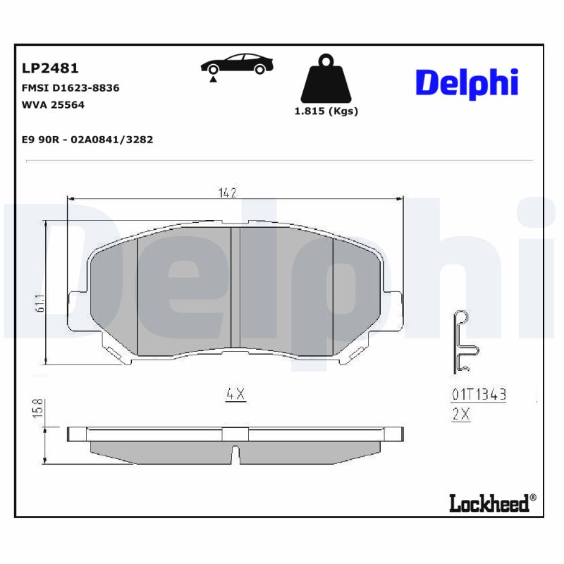 Delphi Diesel Remblokset LP2481