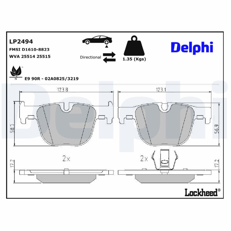Delphi Diesel Remblokset LP2494